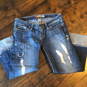 BKE Stella Stretch Destroyed Capris- Size 25